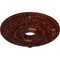 Ekena Millwork Rose Ceiling Medallion (Fits Canopies up to 7 1/4"), 18"OD x 3 1/2"ID x 1 1/2"P, Brushed Mahogany CM18ROBMF - alternate 2